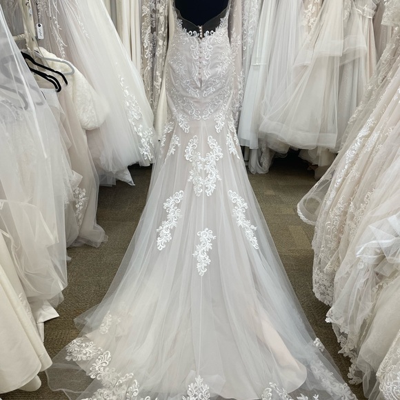 Ivory Blush Wedding Dress Bridal Gown - Picture 7 of 10